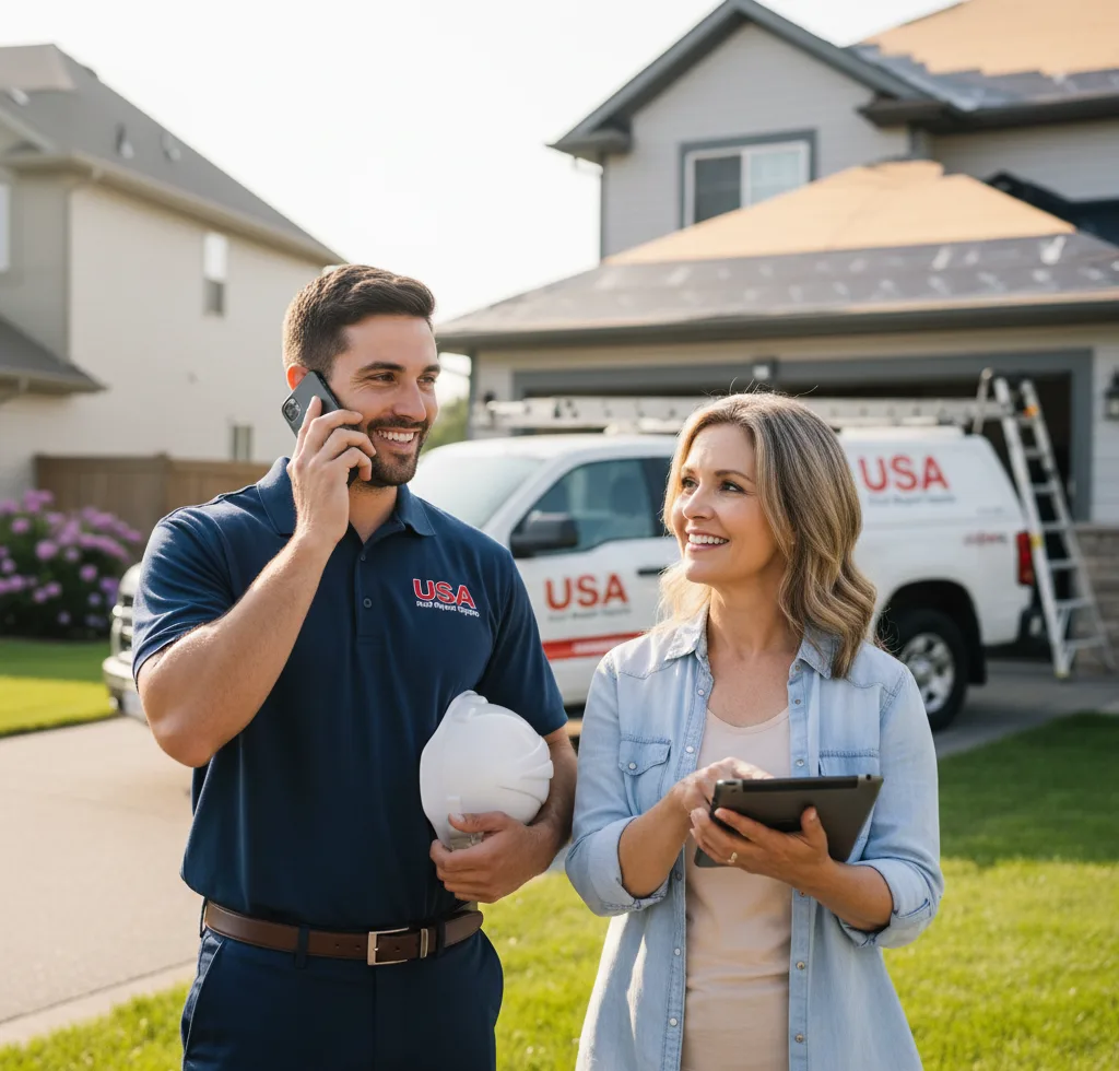 USA Roof Repair Experts customer support in Le Center